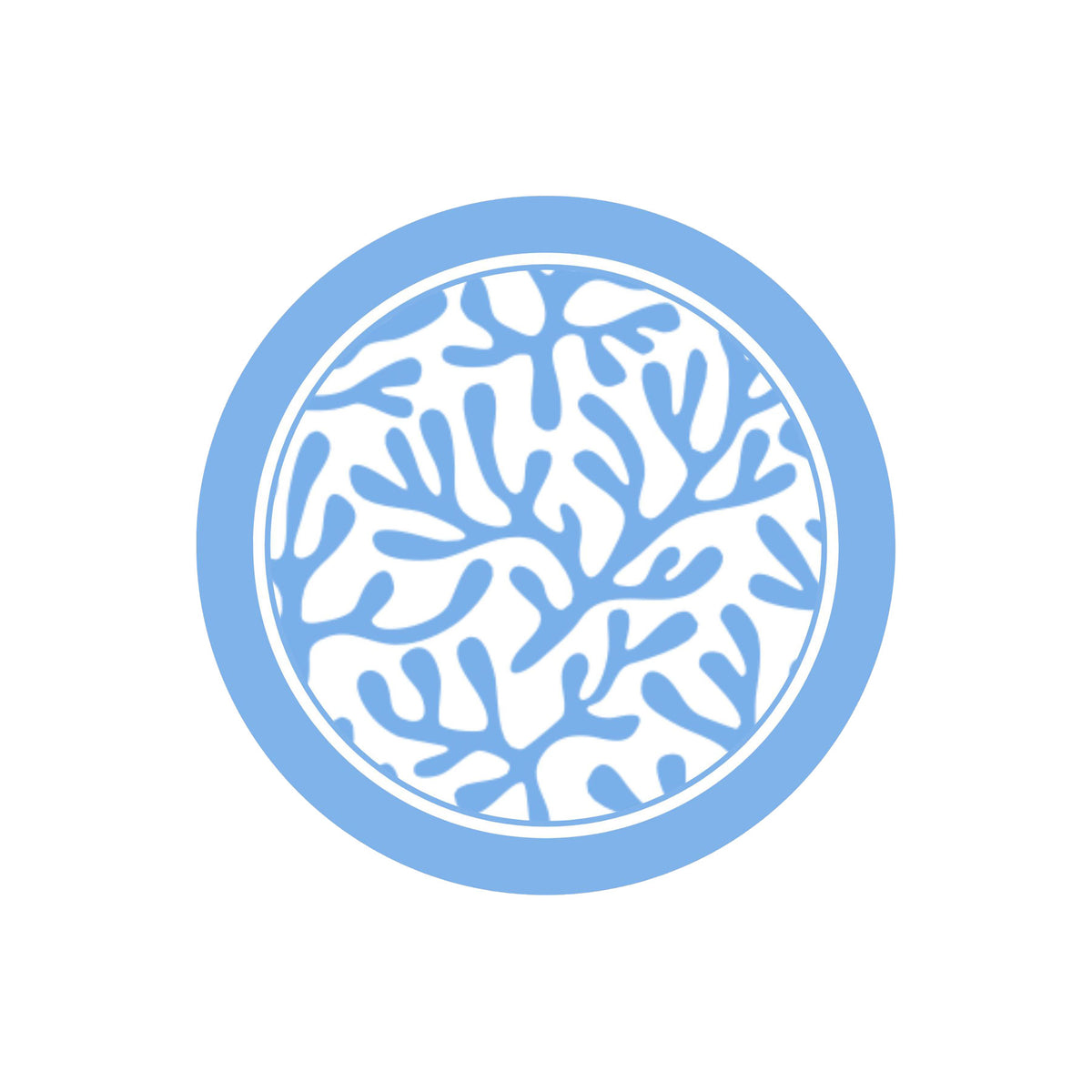 Coral Luxury Drinks Coasters (Pack of 12) - Light Blue