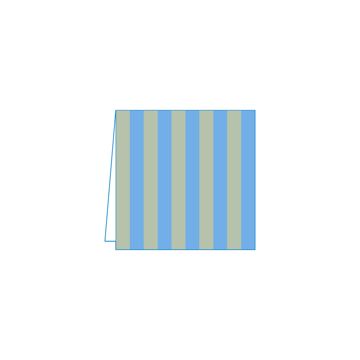 Stripe Green & Blue Cocktail Napkins (Pack of 25)