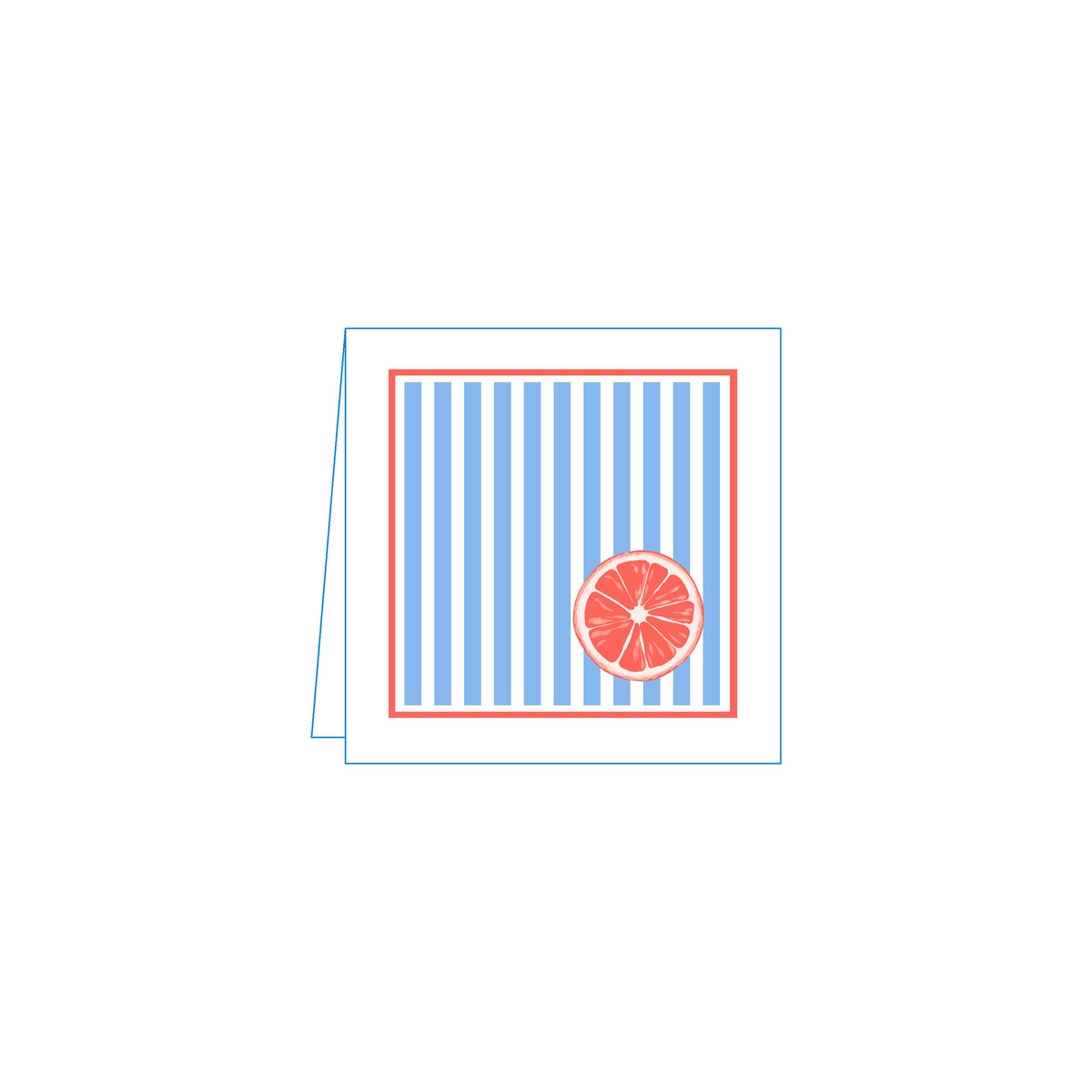 Citrus Stripe Orange Cocktail Napkins (Pack of 25)