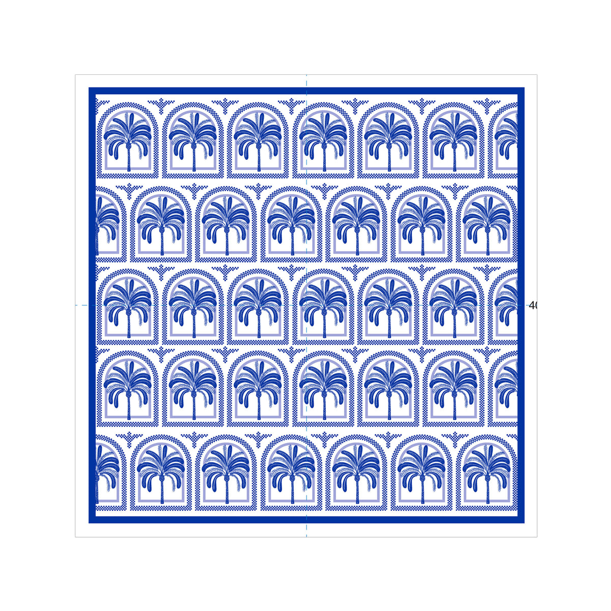 Palms Blue Napkins (Pack of 25)