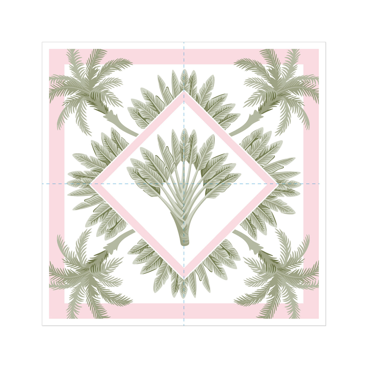 Pink Palm Napkins (Pack of 25)