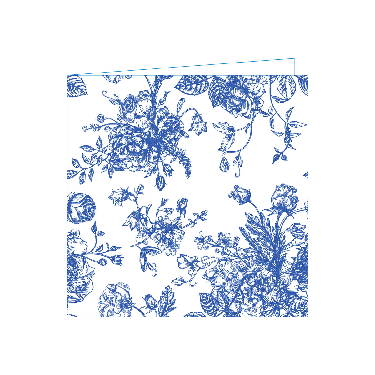 Vintage Floral Napkins (Pack of 25) - Blue