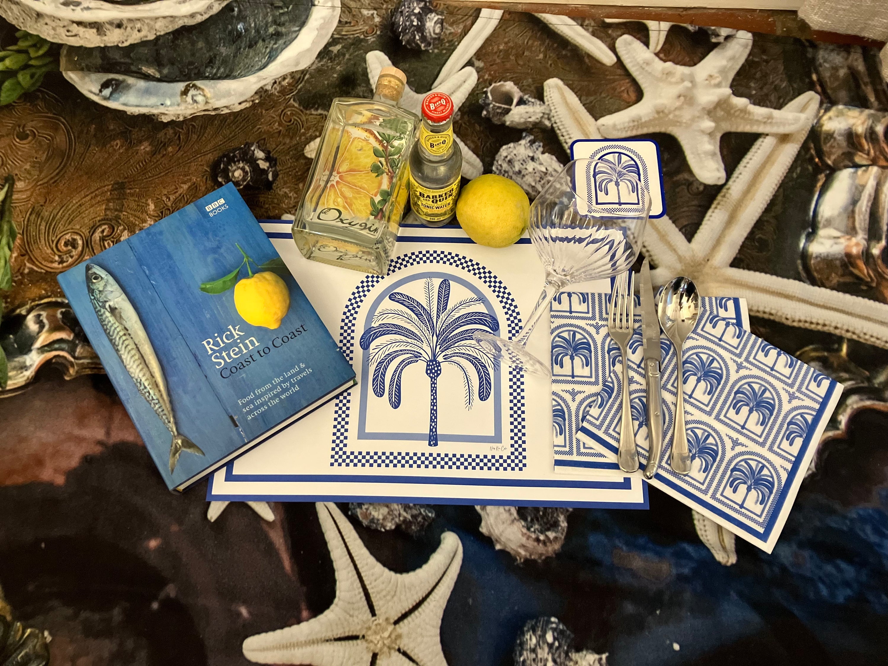 Palm Blue Placemat Pad (Pack of 25)