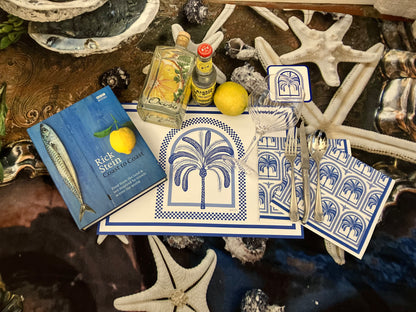 Palm Blue Placemat Pad (Pack of 25)