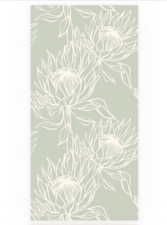 Protea Sage Skinny Napkins (Pack of 25)