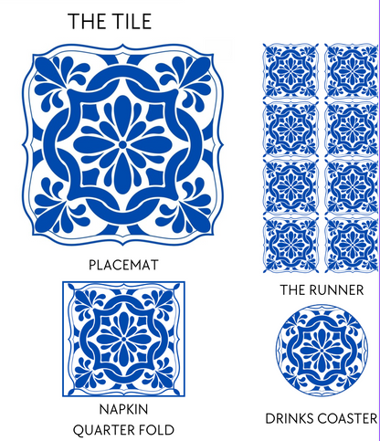 The Tile Placemat Pad (Pack of 25) - Blue