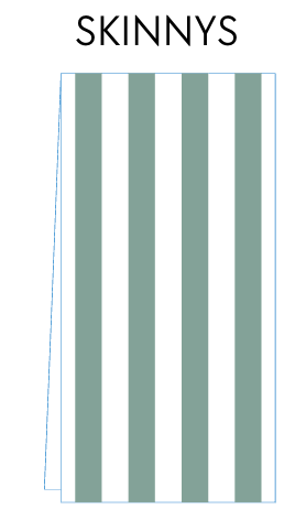 Stripe - Sage Green-  Skinny Napkins (Pack of 25)