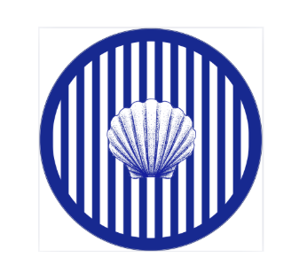 Shell Blue Luxury Drinks Coasters (Pack of 12)