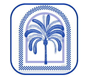 Palm Blue Luxury Drinks Coasters (Pack of 12)
