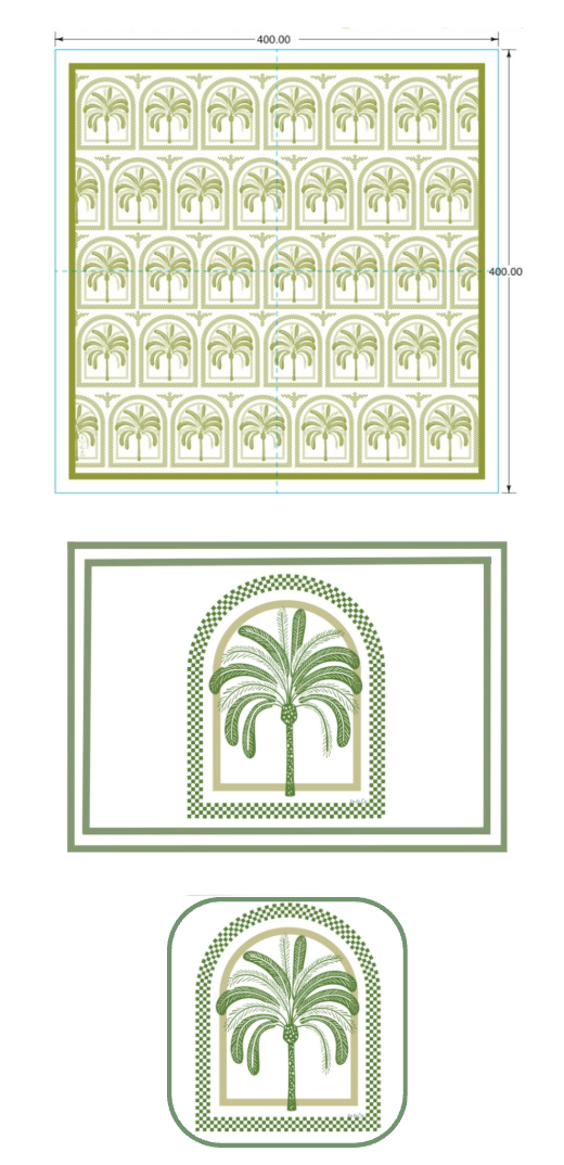 Palm Green Drinks Coasters (Pack of 12)