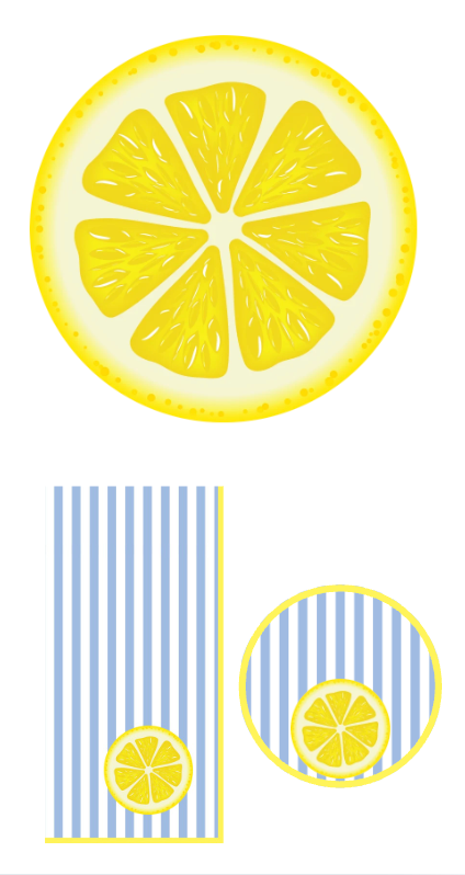 Citrus Lemon Drinks Coasters (Pack of 12)