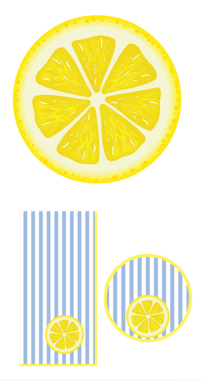 Citrus Lemon Drinks Coasters (Pack of 12)