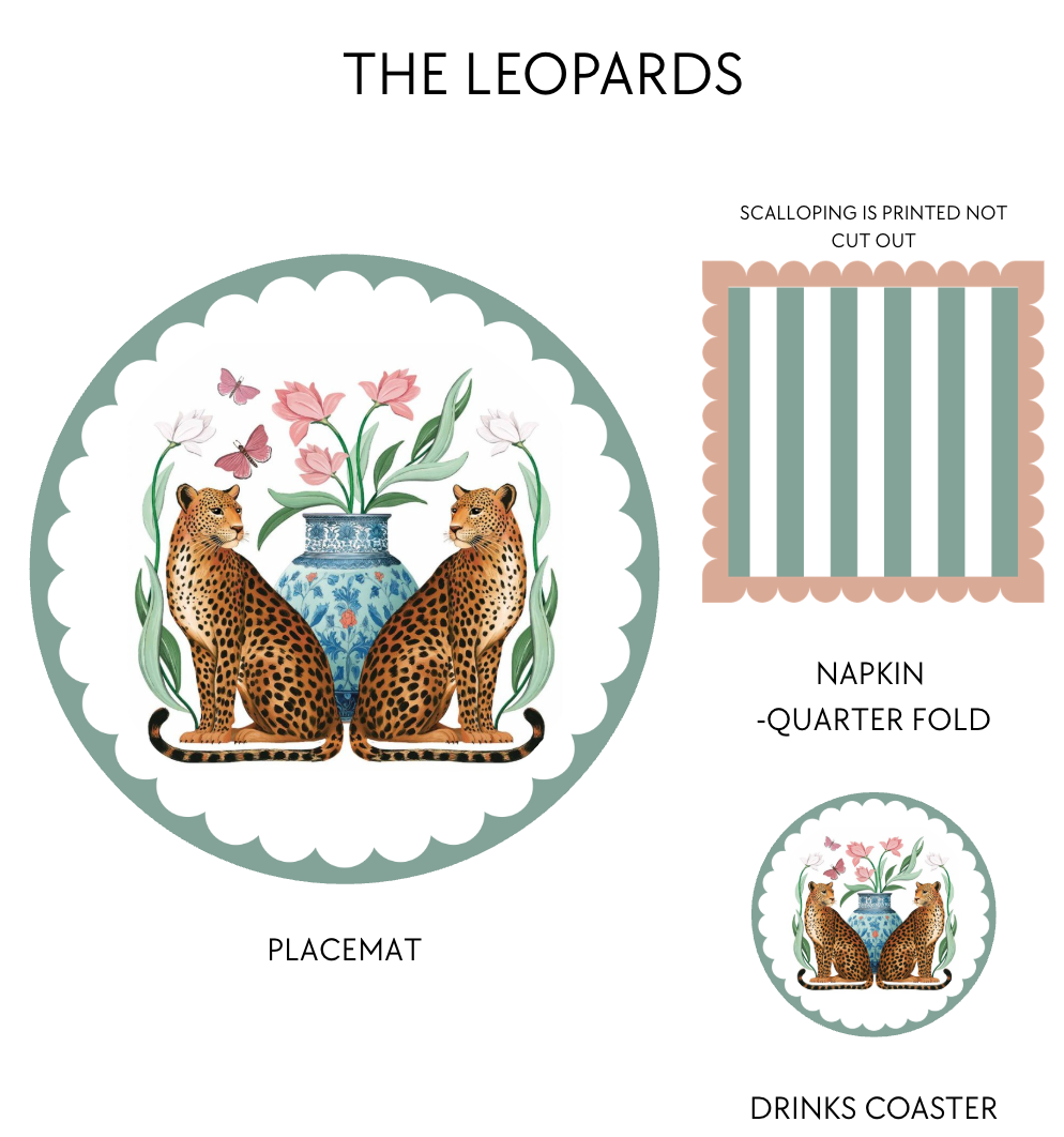 Leopards Placemat Pad (Pack of 25)