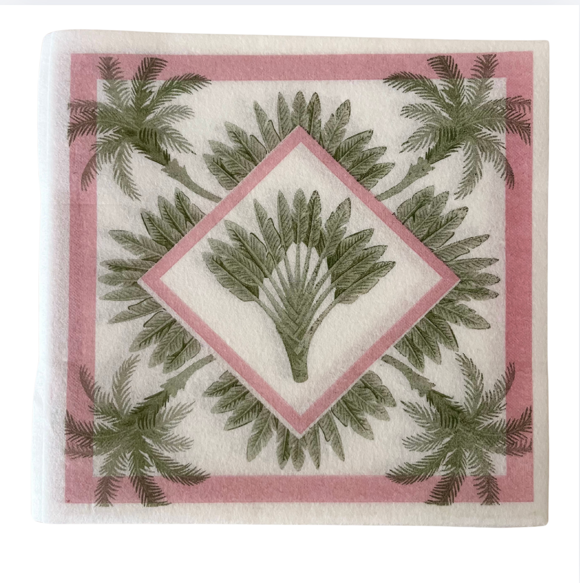 Pink Palm Napkins (Pack of 25)