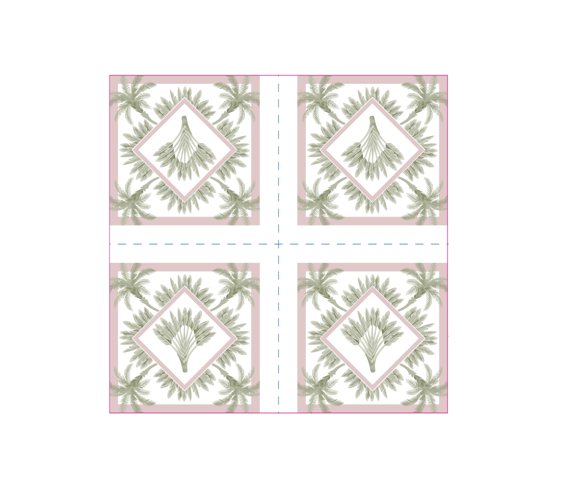 Pink Palm Napkins (Pack of 25)