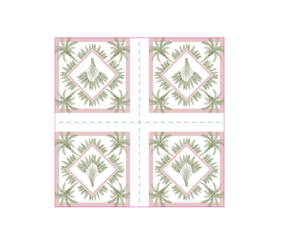 Pink Palm Napkins (Pack of 25)