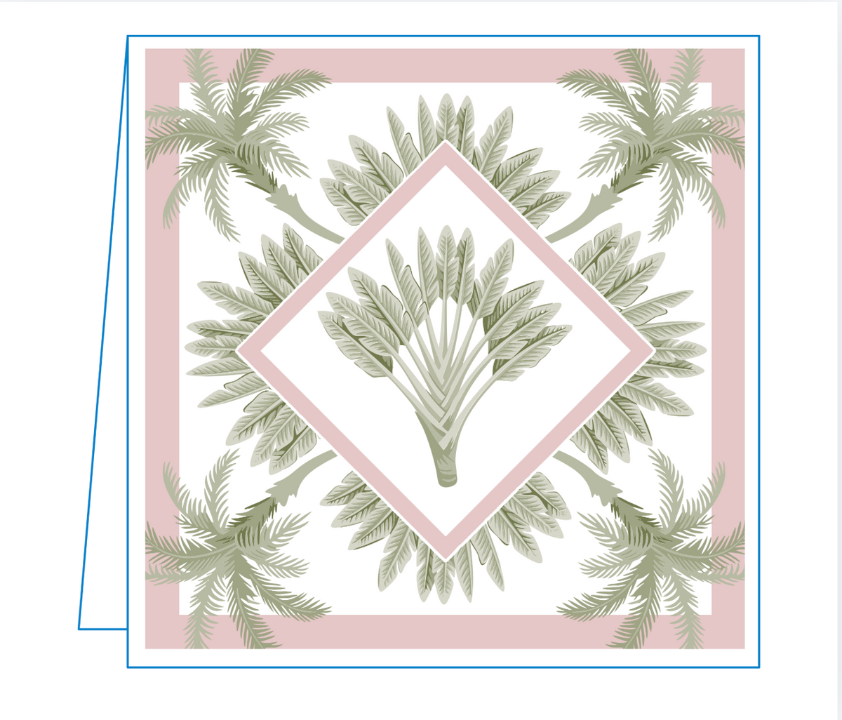 Pink Palm Napkins (Pack of 25)