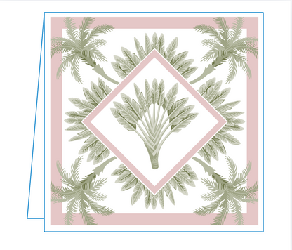 Pink Palm Napkins (Pack of 25)