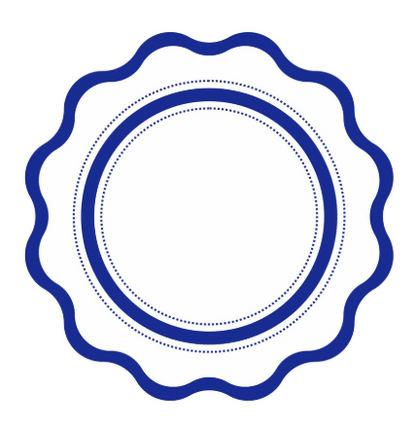 Scalloped Blue Paper Placemats (Pad of 24)