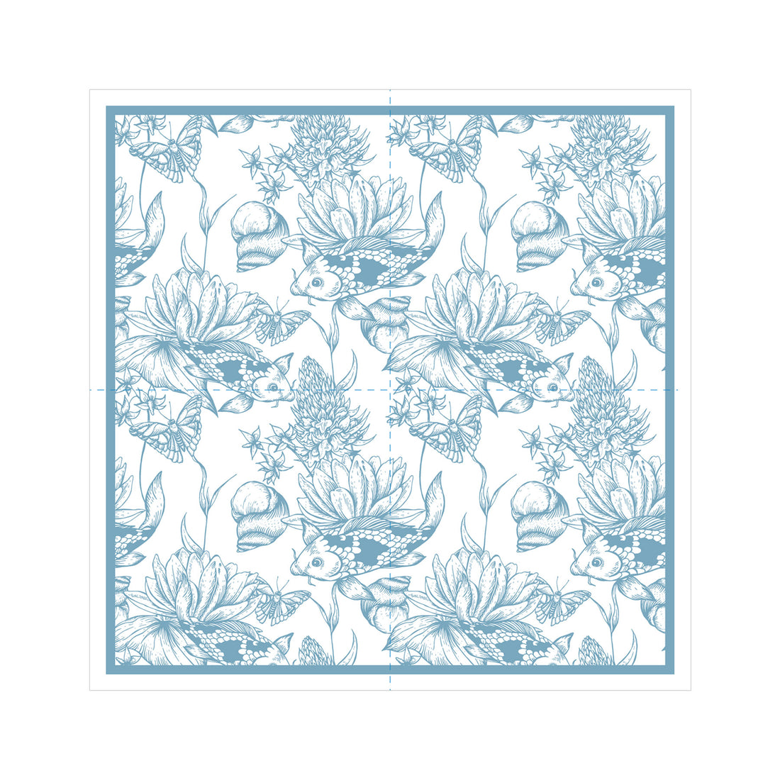 Catfish Grande Napkins (Pack of 25) - Blue