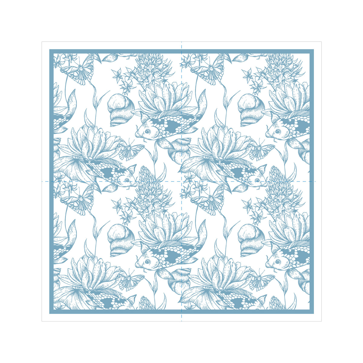 Catfish Grande Napkins (Pack of 25) - Blue