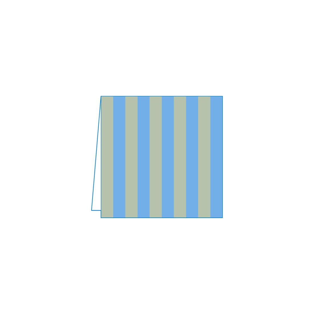 Stripe Green &amp; Blue Cocktail Napkins (Pack of 25)