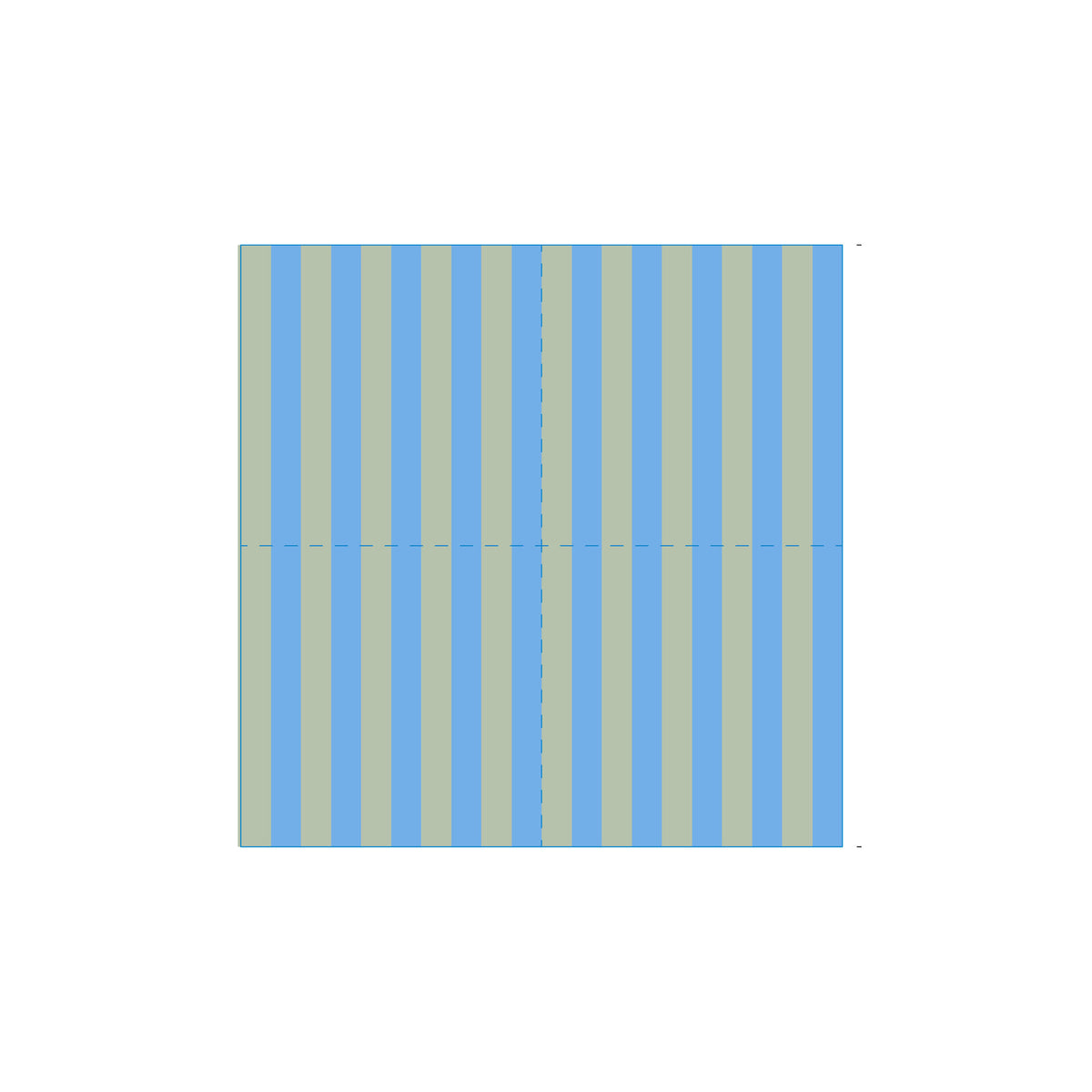 Stripe Green &amp; Blue Cocktail Napkins (Pack of 25)