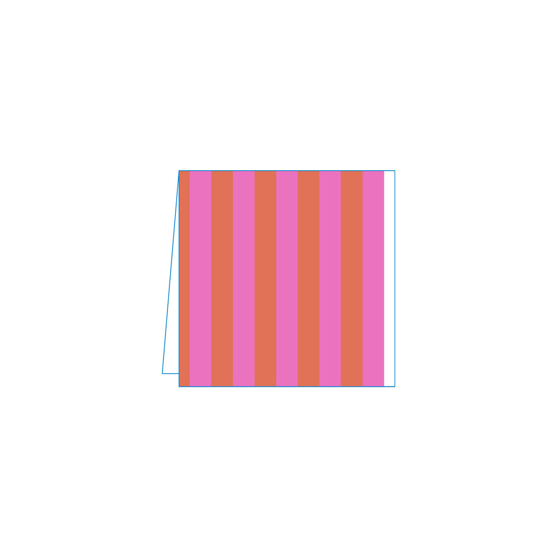 Stripe Pink &amp; Orange Cocktail Napkins (Pack of 25)