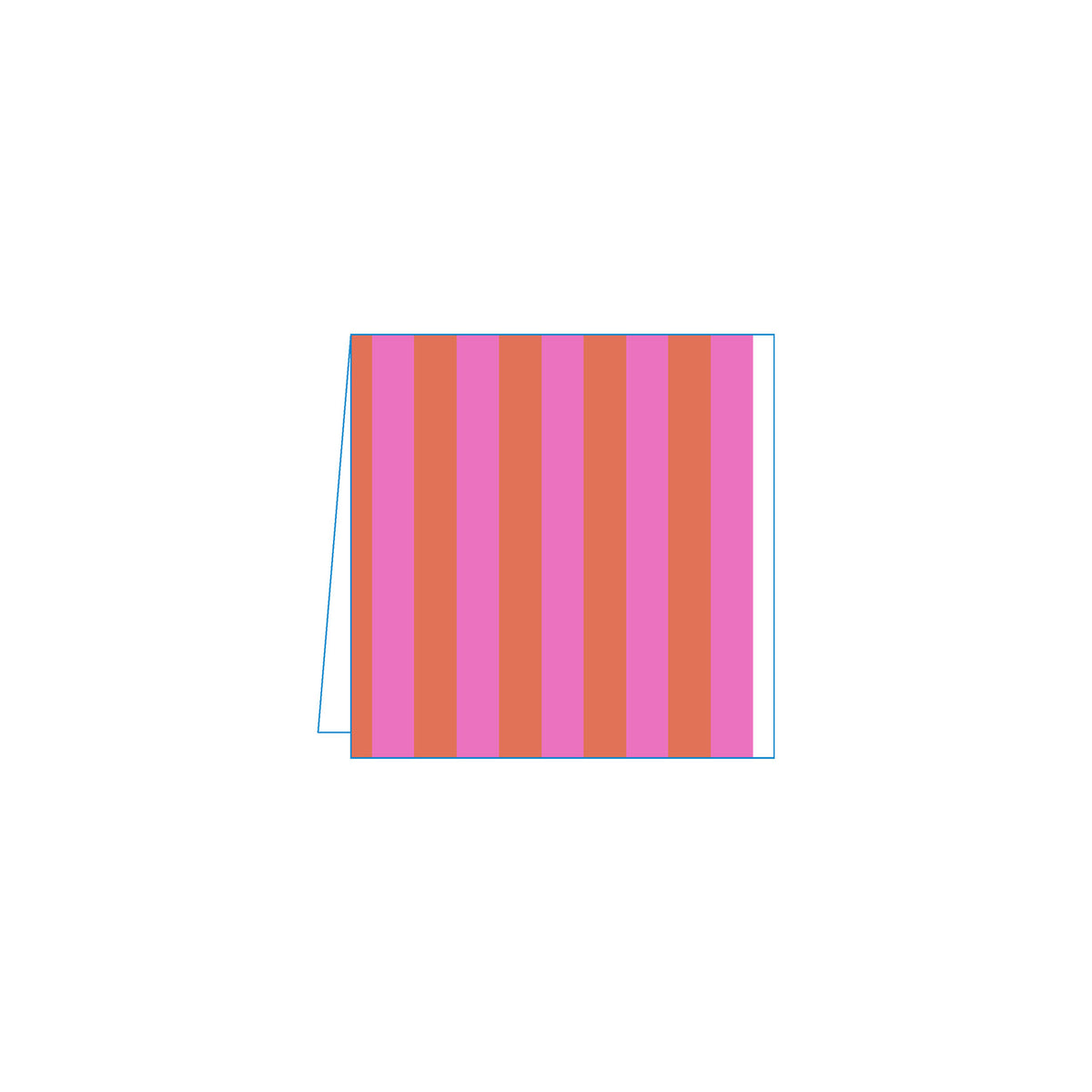 Stripe Pink &amp; Orange Cocktail Napkins (Pack of 25)