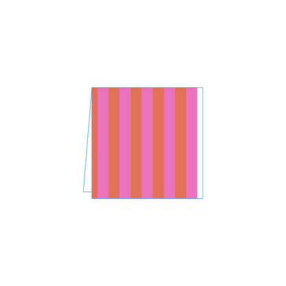 Stripe Pink &amp; Orange Cocktail Napkins (Pack of 25)