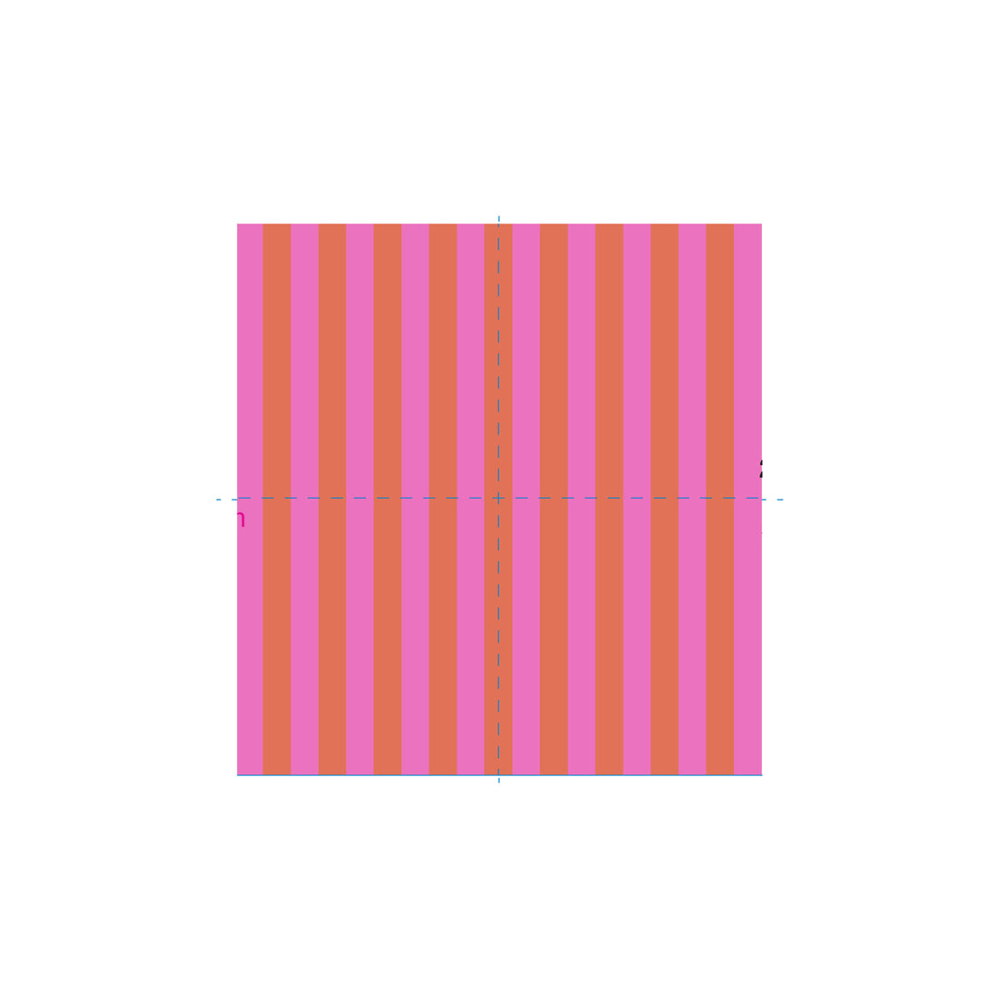 Stripe - Pink &amp; Orange-  Grande Napkins (Pack of 25)