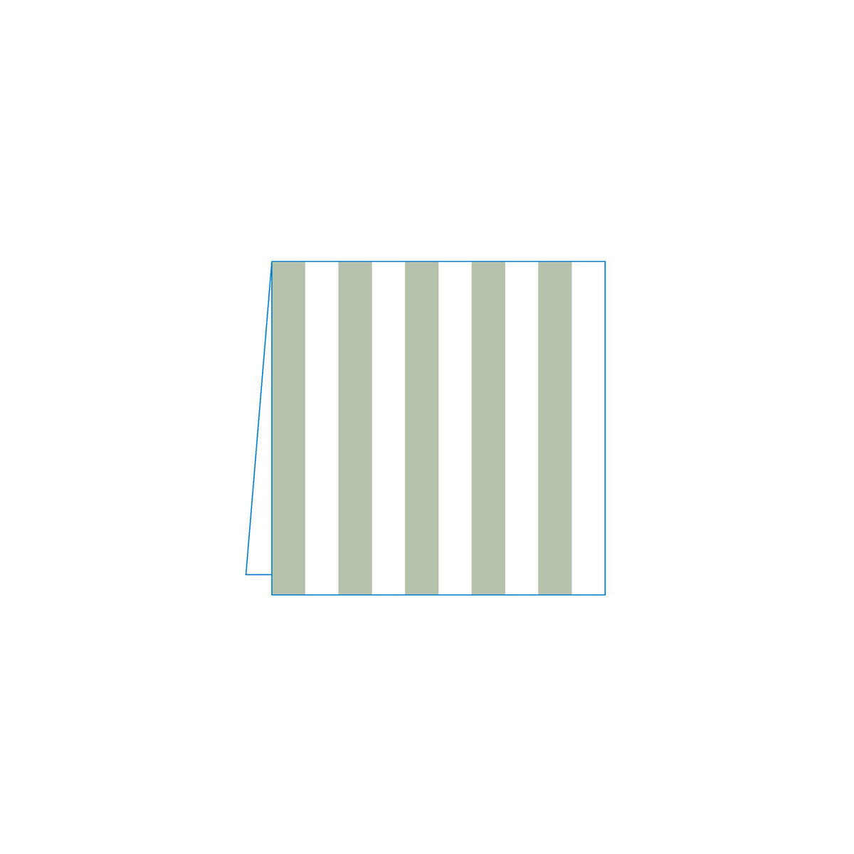 Stripe - Sage Green Cocktail Napkins (Pack of 25)