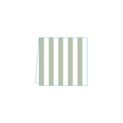 Stripe - Sage Green Cocktail Napkins (Pack of 25)