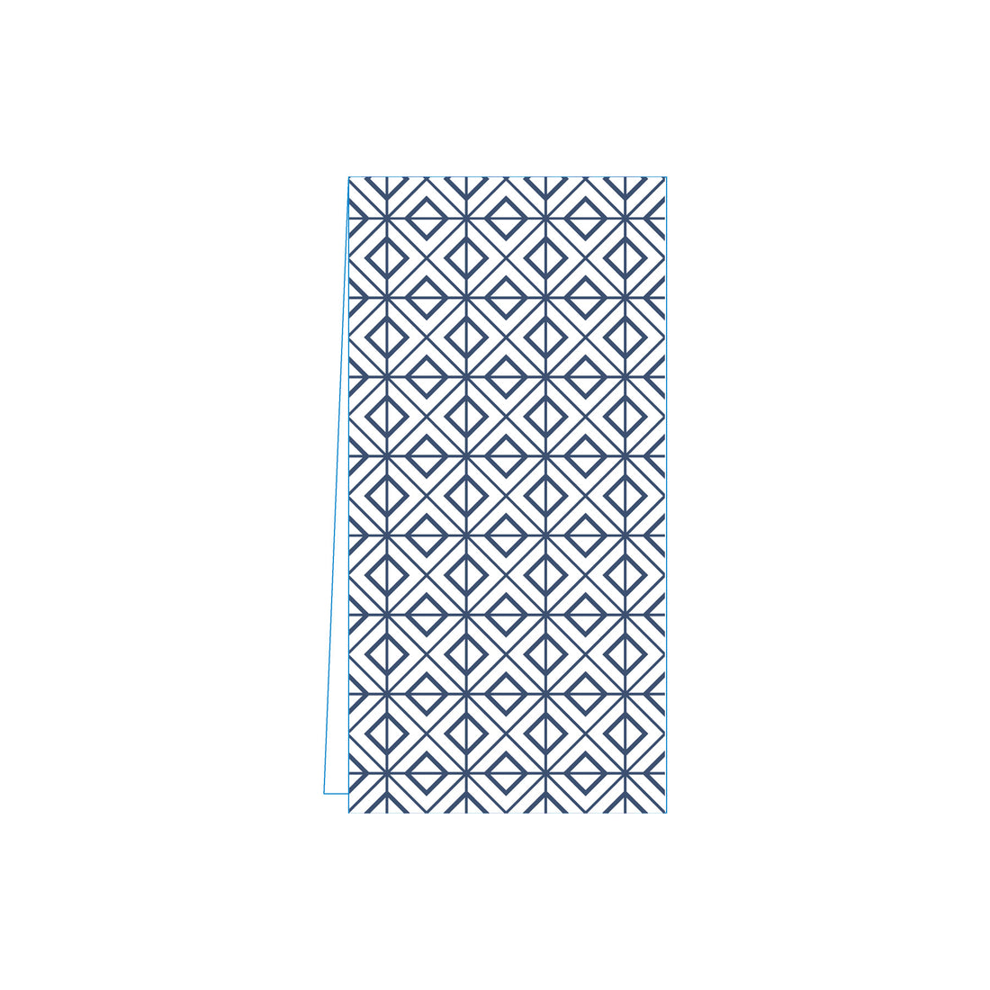 Geometric Navy Skinny  Napkins (Pack of 25)