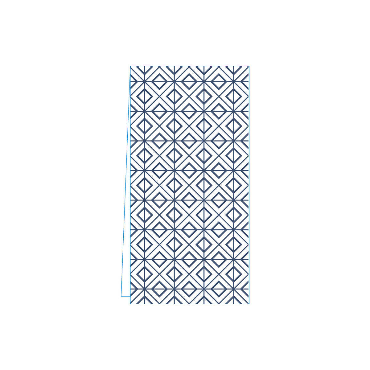 Geometric Navy Skinny  Napkins (Pack of 25)