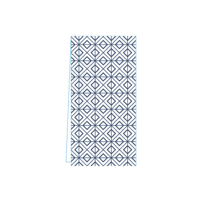 Geometric Navy Skinny  Napkins (Pack of 25)