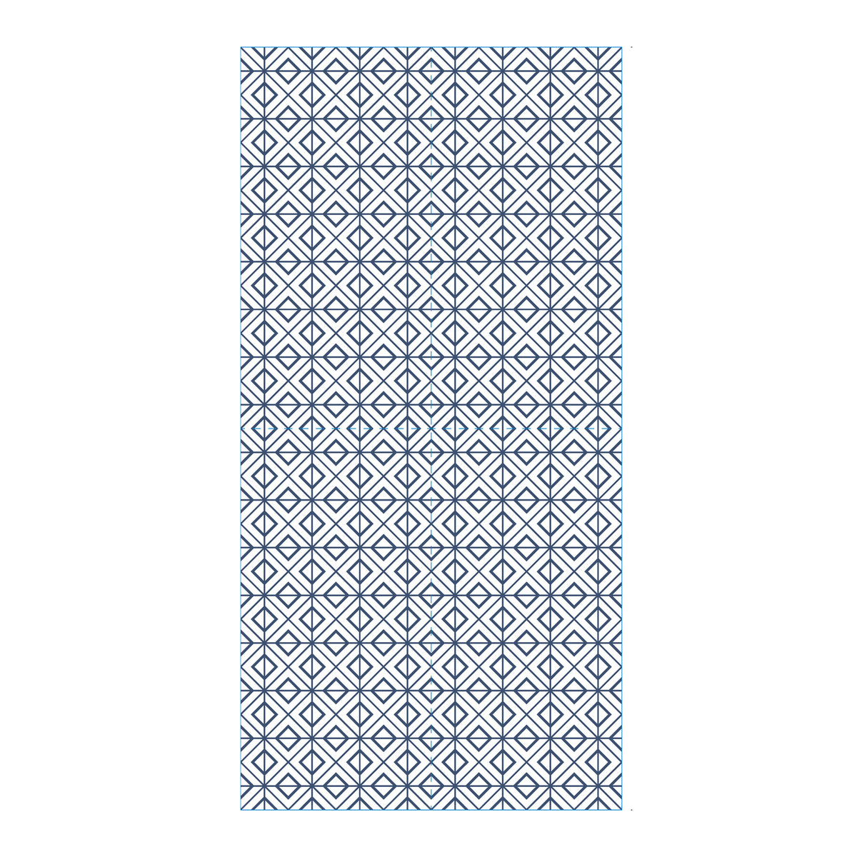 Geometric Navy Skinny  Napkins (Pack of 25)