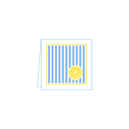 Citrus Stripe Lemon  Cocktail Napkins (Pack of 25)