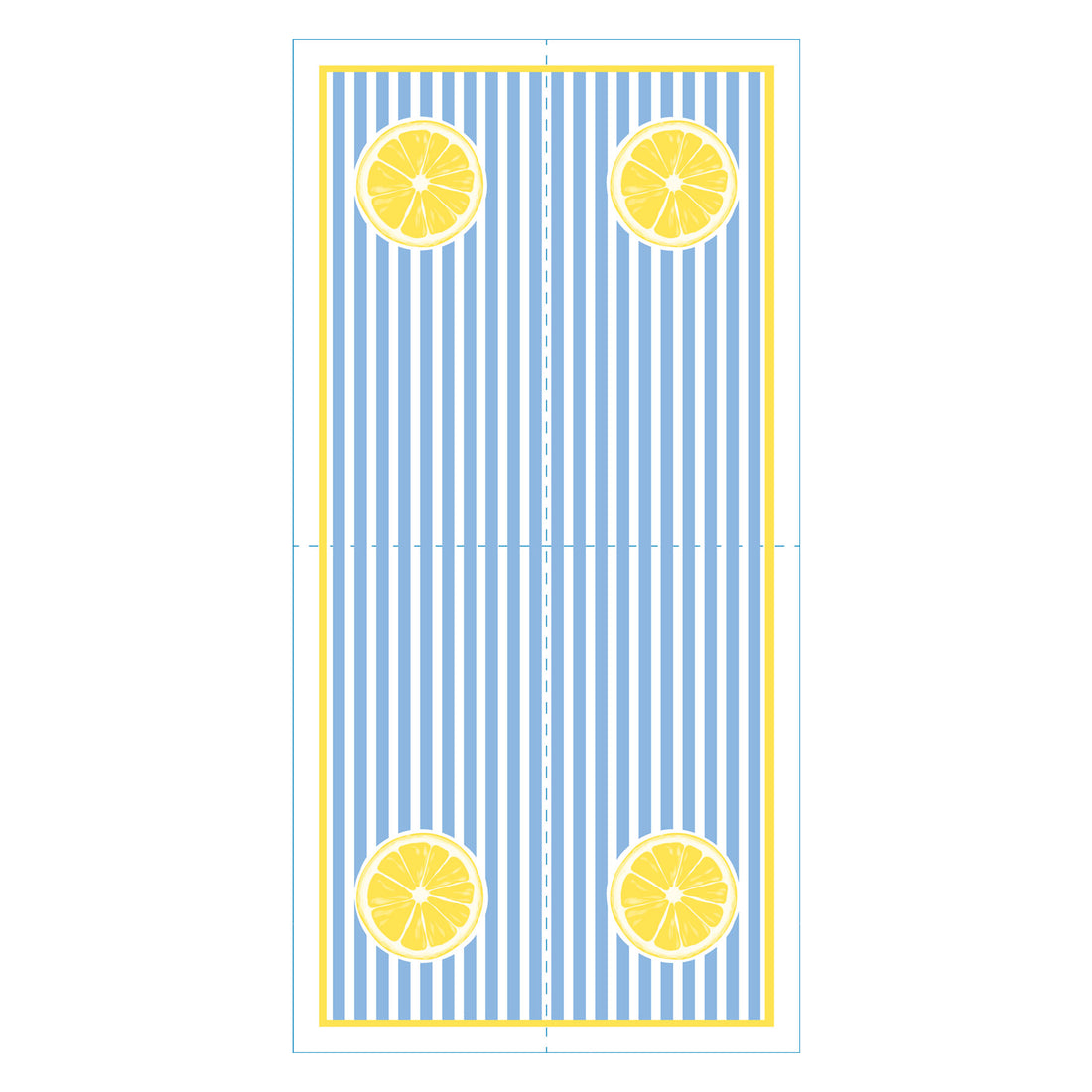 Citrus Stripe Lemon Skinny Napkins (Pack of 25)