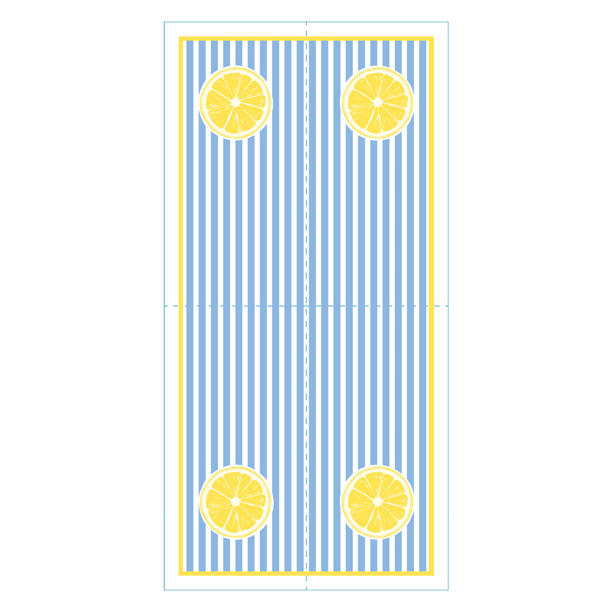 Citrus Stripe Lemon Skinny Napkins (Pack of 25)