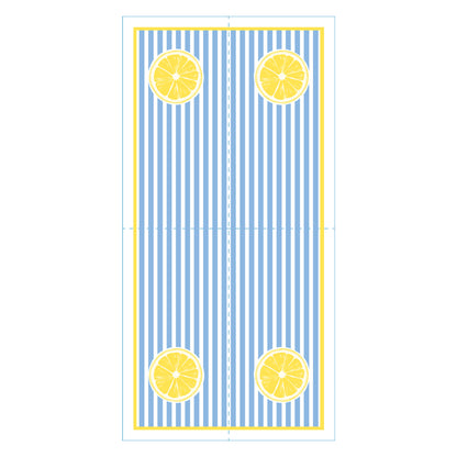 Citrus Stripe Lemon Skinny Napkins (Pack of 25)