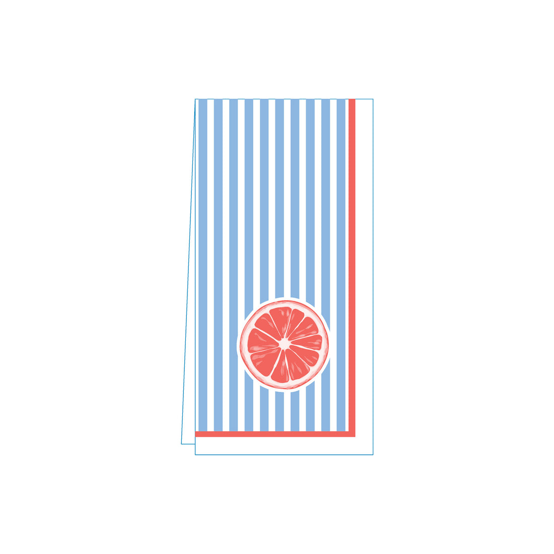 Citrus Stripe Orange  Skinny Napkins (Pack of 25)