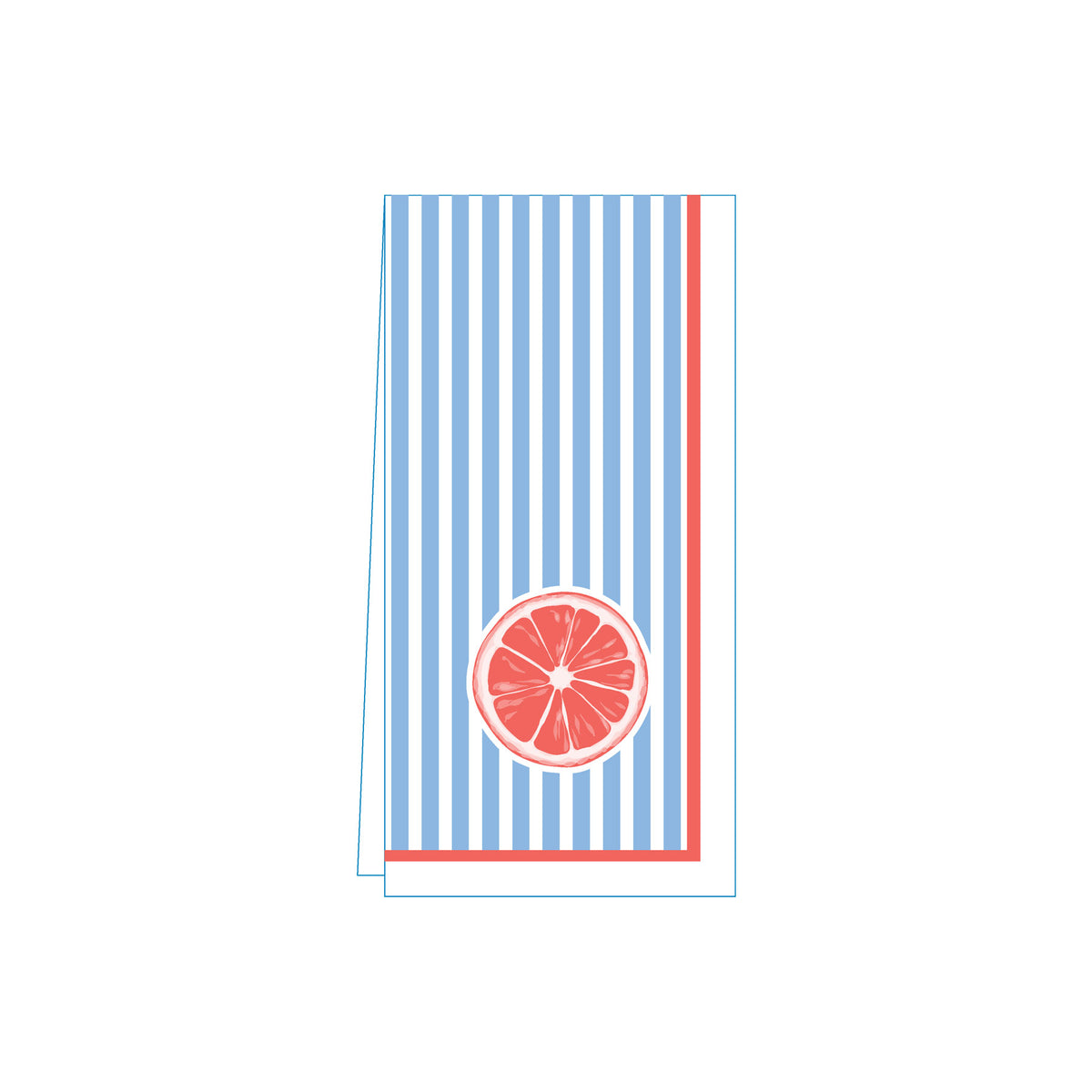 Citrus Stripe Orange  Skinny Napkins (Pack of 25)