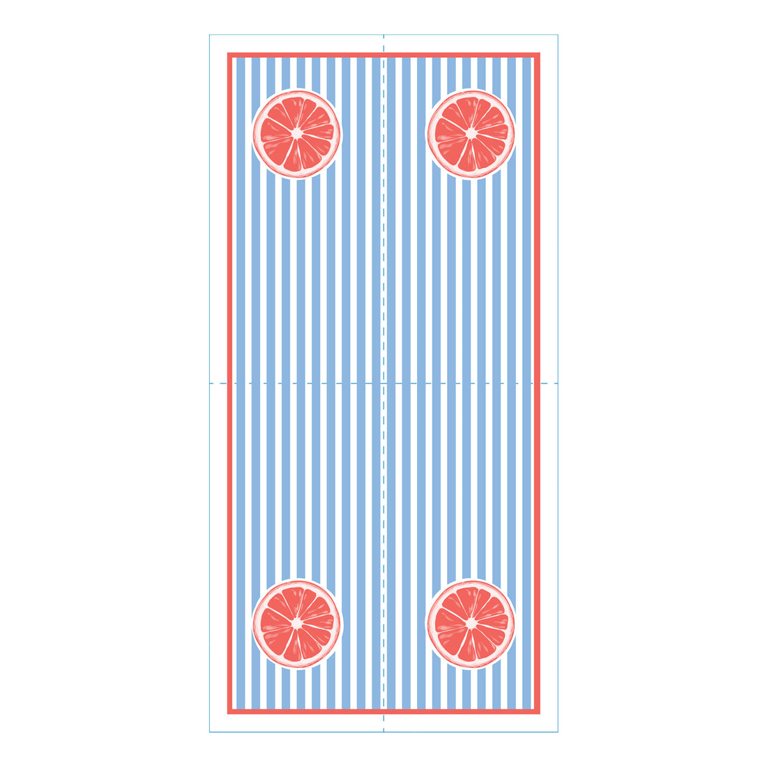 Citrus Stripe Orange  Skinny Napkins (Pack of 25)