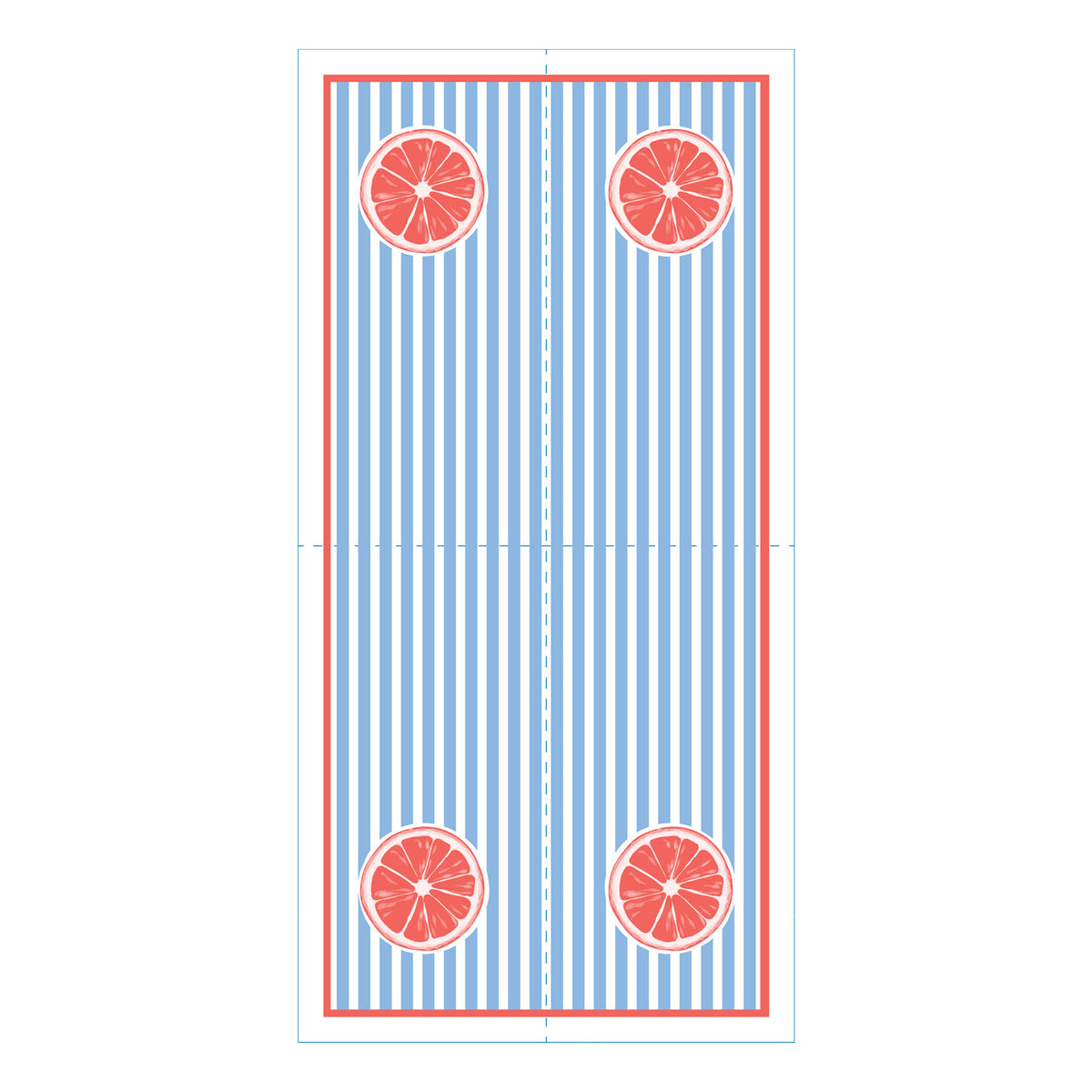 Citrus Stripe Orange  Skinny Napkins (Pack of 25)