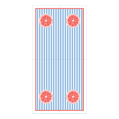 Citrus Stripe Orange  Skinny Napkins (Pack of 25)