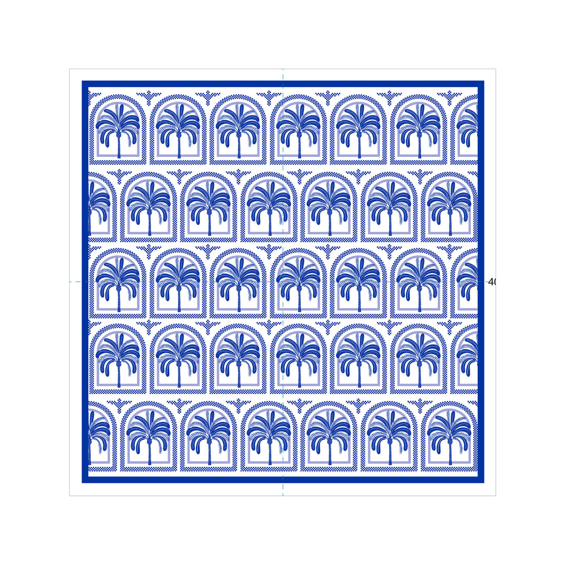 Palms Blue Napkins (Pack of 25)