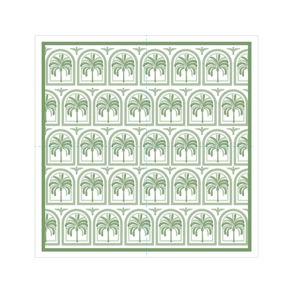 Palms Blue Napkins (Pack of 25)