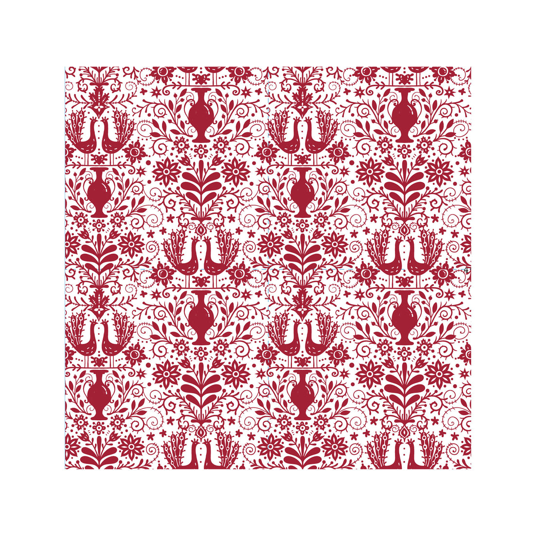 Peacock Red Napkins (Pack of 25)