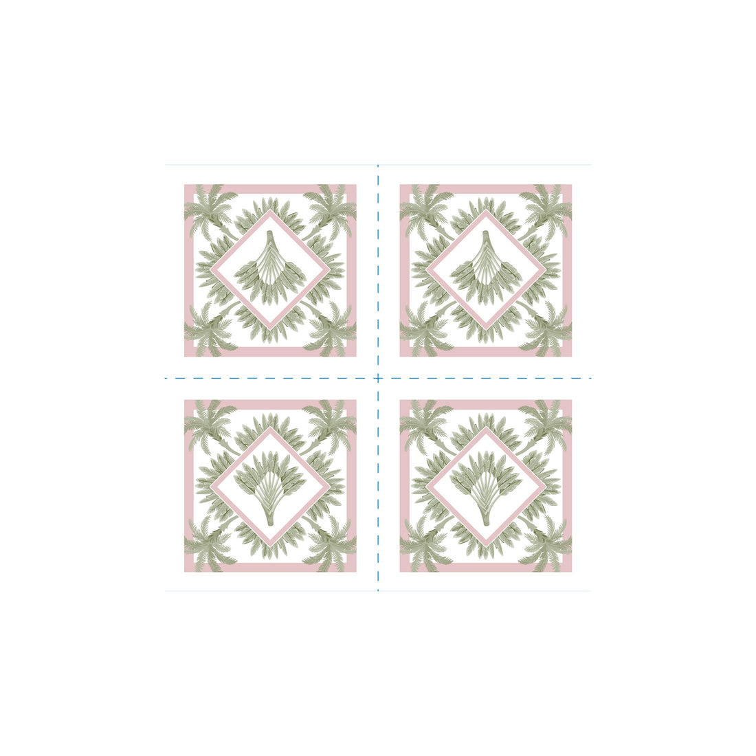 Pink Palm Cocktail  Napkins (Pack of 25)
